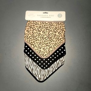 Bandana Bibs (OS) Set of 3 [Animal Prints]